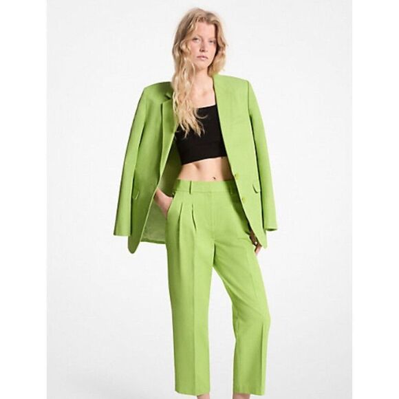 Michael Kors New High Rise Green Apple Pants Trousers 2 Xs - Picture 1 of 6